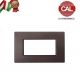 PLACCA 4P MARRONE ELEGANCE COMPATIBILE VIMAR ARKE UNI108/4