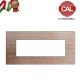 PLACCA 7P LEGNO ROVERE SBIANCATO COMPATIBILE VIMAR PLANA UNI201/7