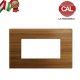 PLACCA 4P LEGNO BAMBOO COMPATIBILE VIMAR PLANA UNI202/4