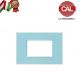 PLACCA 3P AZZURRO COMPATIBILE VIMAR PLANA UNI203/3