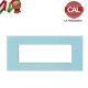 PLACCA 7P AZZURRO COMPATIBILE VIMAR PLANA UNI203/7