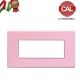 PLACCA 7P ROSA VIMAR PLANA COMPATIBILE UNI204/7