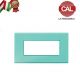 PLACCA 4P VERDE COMPATIBILE VIMAR PLANA UNI205/4