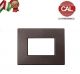 PLACCA 3P MARRONE ELEGANCE COMPATIBILE VIMAR PLANA UNI208/3