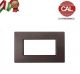PLACCA 4P MARRONE ELEGANCE COMPATIBILE VIMAR PLANA UNI208/4