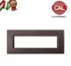 PLACCA 7P MARRONE ELEGANCE COMPATIBILE VIMAR PLANA UNI208/7
