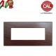 PLACCA 6P LEGNO NOCE NAZIONALE COMPATIBILE MATIX UNI300/6