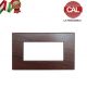 PLACCA 4P NOCE NAZIONALE LEGNO COMPATIBILE AXOLUTE UNI400/4
