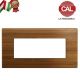 PLACCA 6P BTICINO LEGNO BAMBOO COMPATIBILE AXOLUTE UNI402/6