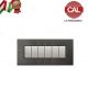 PLACCA 6P GRIGIO PIOMBO COMPATIBILE AXOLUTE  UNI407/6