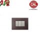 PLACCA 3P MARRONE ELEGANCE COMPATIBILE AXOLUTE UNI408/3