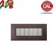 PLACCA 6P MARRONE ELEGANCE COMPATIBILE AXOLUTE UNI408/6