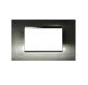 PLACCA 3P GRIGIO GOTICO PVC COMPATIBLE LIVING BTICINO