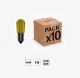 10 PEZZI LAMPADINA LED E14 14V  LUCE GIALLA  AC/DC LUMINARIE LAMPADA GIALLO