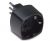ADATTATORE SCHUKO 10A+T RIDUZIONE COLORE NERO.