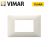 PLACCA 3 FORI VIMAR PLANA COLORE BIANCO GRANITO 14653.06