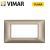 PLACCA 4P METALLO VIMAR PLANA BRONZO METALLIZZATO 14654.70