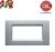 PLACCA 4P ARGENTO METALLO COMPATIBILE VIMAR IDEA 2023/4