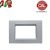 PLACCA 3P ARGENTO METALLO COMPATIBILE VIMAR IDEA 2023