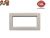 PLACCA 4P TORTORA METALLO COMPATIBILE VIMAR IDEA 2024/4