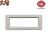 PLACCA 6P TORTORA METALLO COMPATIBILE VIMAR IDEA 2024/6