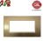 PLACCA 4P CHAMPAGNE METALLIZZATO METALLO COMPATIBILE VIMAR IDEA 2025/4