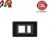 PLACCA SCHUKO+1P NERO serie MAGIC 2207