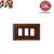 PLACCA 3P NOCE LEGNO COMPATIBILE VIMAR 8000 2503