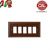 PLACCA 5P NOCE LEGNO COMPATIBILE VIMAR 8000 2505