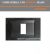 PLACCA 1P ANTRACITE PVC COMPATIBILE BTICINO MAGIC