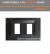 PLACCA 2P ANTRACITE PVC COMPATIBILE BTICINO MAGIC