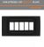 PLACCA 5 POSTI IN ABS COMPATIBILE BTICINO MAGIC NERO