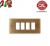 PLACCA 4P BRONZO SATINATO OTTONE COMPATIBILE MAGIC 5004-BS