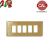 PLACCA 5P OTTONE LUCIDO COMPATIBILE MAGIC 5005