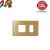 PLACCA SCHUKO+1P OTTONE LUCIDO BTICINO serie MAGIC 5008.