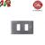PLACCA 2P OTTONE CROMO SATINATO COMPATIBILE VIMAR 8000 5062-CS