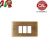 PLACCA 3P OTTONE BRONZO SATINATO COMPATIBILE VIMAR 8000 5063-BS