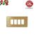 PLACCA 4P OTTONE LUCIDO COMPATIBILE VIMAR 8000 5064