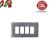PLACCA 4P OTTONE CROMO SATINATOCOMPATIBILE VIMAR 8000 5064-CS