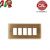 PLACCA 5P OTTONE BRONZO SATINATO COMPATIBILE VIMAR 8000 5065-BS
