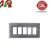 PLACCA 5P OTTONE CROMO SATINATO COMPATIBILE VIMAR 8000 5065-CS