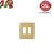 PLACCA 2P SCATOLA TONDA OTTONE LUCIDO COMPATIBILE VIMAR 8000 5072