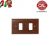 PLACCA 2P LEGNO NOCE LISCIO COMPATIBILE MAGIC 5802