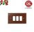 PLACCA 3P LEGNO NOCE LISCIO COMPATIBILE  MAGIC 5803