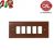 PLACCA 5P LEGNO NOCE LISCIO COMPATIBILE MAGIC 5805