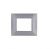 gem PLACCA 2P PLATINO PVC COMPATIBILE VIMAR PLANA