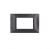 PLACCA 3 FORI PVC COMPATIBILE VIMAR PLANA COLORE NERO 14653.05