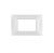 PLACCA 3 FORI PVC COMPATIBILE VIMAR PLANA COLORE GRIGIO CHIARO