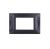 gem PLACCA 3P NERO GLITTER PVC COMPATIBILE VIMAR PLANA