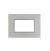 gem PLACCA 3P CHAMPAGNE VETRO COMPATIBILE VIMAR PLANA